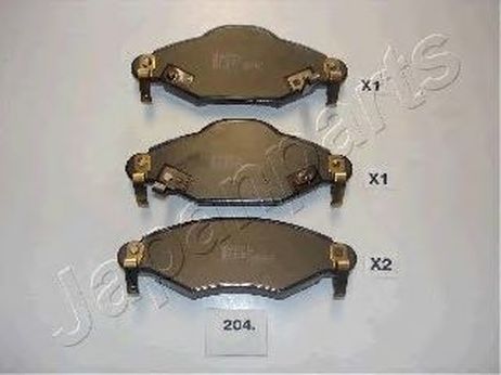 фото Japanparts PA-204AF Колодки тормозные дисковые | перед | Japanparts PA-204AF Колодки тормозные дисковые | перед |