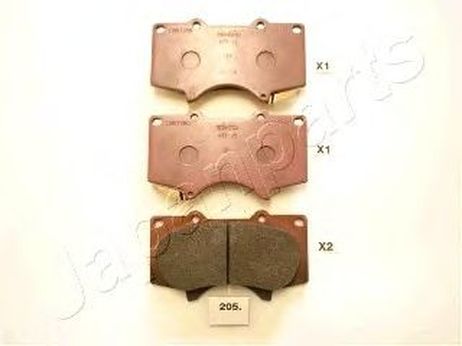 фото Japanparts PA-205AF Колодки тормозные дисковые, комплект | перед | Japanparts PA-205AF Колодки тормозные дисковые, комплект | перед |