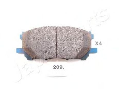 фото Japanparts PA-209AF Колодки тормозные дисковые, комплект | перед | Japanparts PA-209AF Колодки тормозные дисковые, комплект | перед |