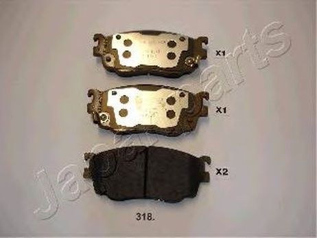 фото Japanparts PA-318AF Колодки тормозные дисковые | перед | Japanparts PA-318AF Колодки тормозные дисковые | перед |