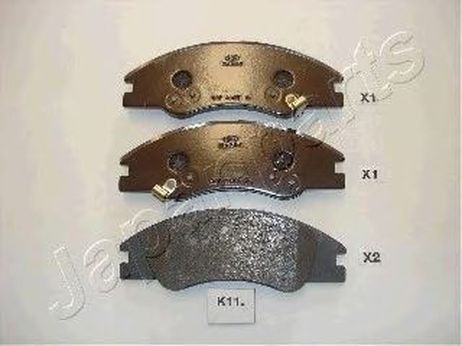 фото Japanparts PA-K11AF Колодки тормозные дисковые, комплект | перед | Japanparts PA-K11AF Колодки тормозные дисковые, комплект | перед |