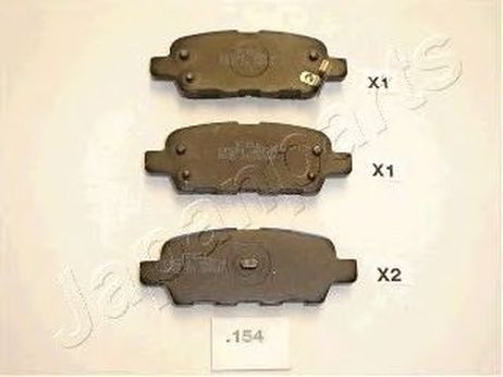 фото Japanparts PP-154AF Колодки тормозные дисковые, комплект | зад | Japanparts PP-154AF Колодки тормозные дисковые, комплект | зад |