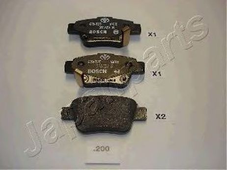 фото Japanparts PP-200AF Колодки тормозные дисковые, комплект | зад | Japanparts PP-200AF Колодки тормозные дисковые, комплект | зад |