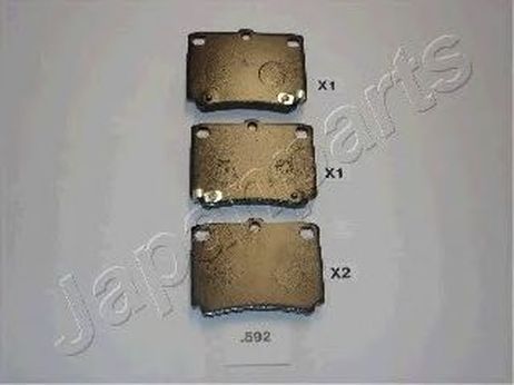 Japanparts PP-592AF Колодки тормозные дисковые, комплект | зад |