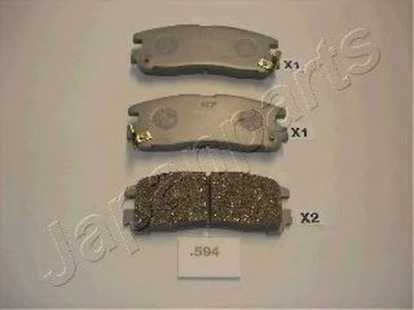фото Japanparts PP-594AF Колодки тормозные дисковые, комплект | зад | Japanparts PP-594AF Колодки тормозные дисковые, комплект | зад |