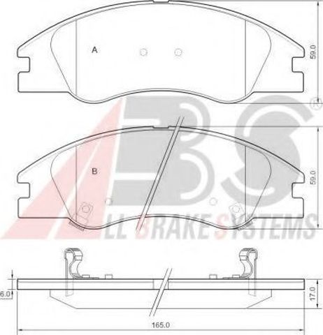 фото ABS 37492 Колодки тормозные дисковые | перед | ABS 37492 Колодки тормозные дисковые | перед |