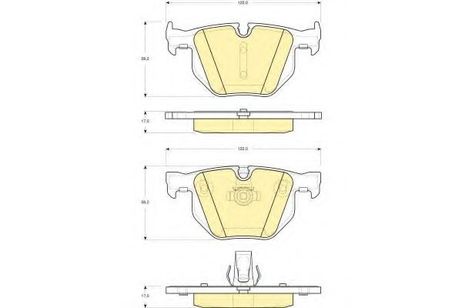 Girling 6115602 Колодки тормозные дисковые | зад |