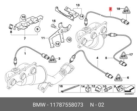 фото BMW 11 78 7 558 073 Лямбда-зонд BMW 11 78 7 558 073 Лямбда-зонд
