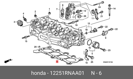 фото Honda 12251-RNA-A01 Прокладка ГБЦ Honda 12251-RNA-A01 Прокладка ГБЦ