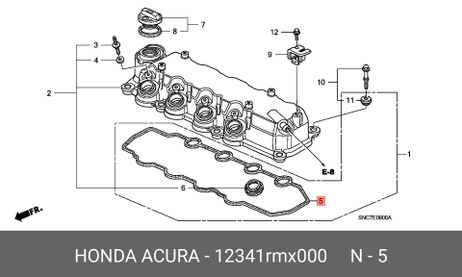 фото Honda 12341-RMX-000 Прокладка крышки клапанов Honda 12341-RMX-000 Прокладка крышки клапанов