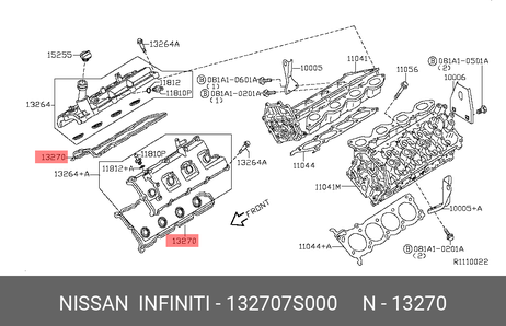 фото Nissan 13270-7S000 Прокладка клапанной крышки Nissan 13270-7S000 Прокладка клапанной крышки