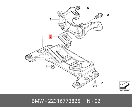 фото BMW 22 31 6 773 825 Подвеска, автоматическая коробка передач, Подвеска, ступенчатая коробка передач BMW 22 31 6 773 825 Подвеска, автоматическая коробка передач, Подвеска, ступенчатая коробка передач