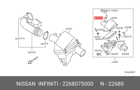 фото Nissan 22680-7S000 Датчик расхода воздуха Nissan 22680-7S000 Датчик расхода воздуха