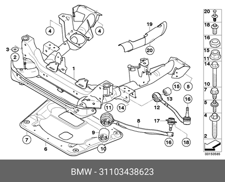 фото BMW 31 10 3 438 623 Опора шаровая | перед прав/лев | BMW 31 10 3 438 623 Опора шаровая | перед прав/лев |