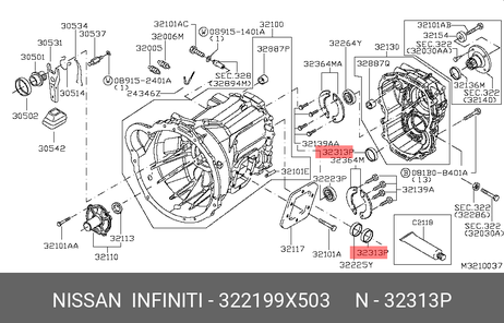 фото Nissan 32219-9X503 Подшипник ступицы колеса | перед | Nissan 32219-9X503 Подшипник ступицы колеса | перед |