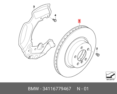 фото BMW 34 11 6 779 467 Диск тормозной | перед | BMW 34 11 6 779 467 Диск тормозной | перед |