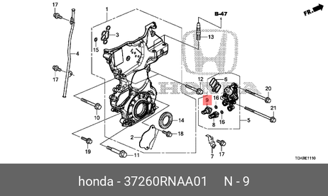 фото Honda 37260-RNA-A01 Датчик давления масла Honda 37260-RNA-A01 Датчик давления масла