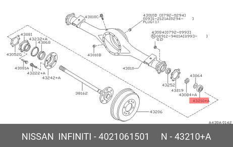 Nissan 40210-61501 Подшипник ступицы колеса