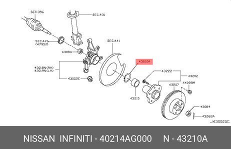 фото Nissan 40214-AG000 Комплект подшипника ступицы колеса | зад | Nissan 40214-AG000 Комплект подшипника ступицы колеса | зад |