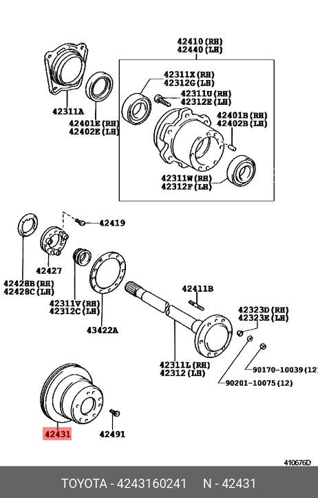 фото Toyota 42431-60241 Диск тормозной | зад | Toyota 42431-60241 Диск тормозной | зад |
