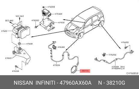 фото Nissan 47960-AX60A Комплект подшипника ступицы колеса | перед | Nissan 47960-AX60A Комплект подшипника ступицы колеса | перед |
