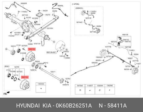 фото Hyundai/Kia 0K60B26251A Тормозной барабан Hyundai/Kia 0K60B26251A Тормозной барабан