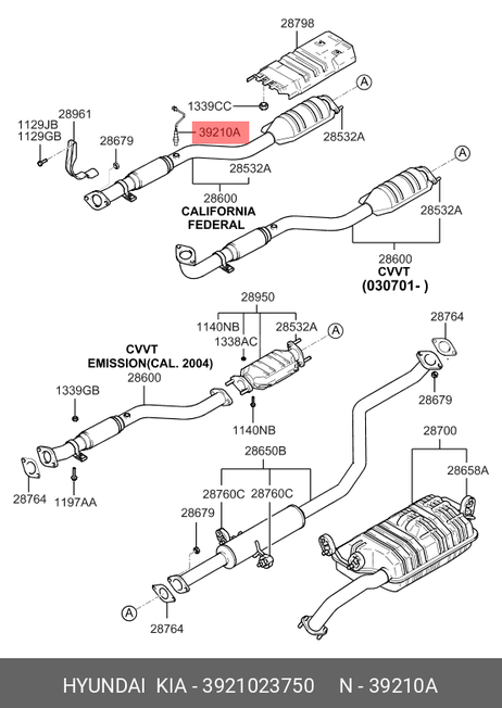 фото Hyundai/Kia 3921023750 Датчик кислородный (лямбда-зонд) Hyundai/Kia 3921023750 Датчик кислородный (лямбда-зонд)