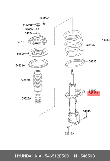фото Hyundai/Kia 54651-2E500 Амортизатор передний левый hyundai Tucson i Hyundai/Kia 54651-2E500 Амортизатор передний левый hyundai Tucson i