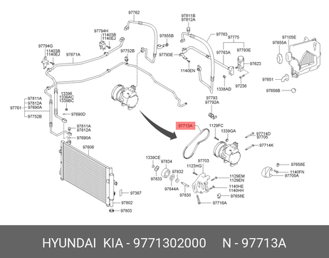 фото Hyundai/Kia 9771302000 Ремень поликлиновый Hyundai/Kia 9771302000 Ремень поликлиновый