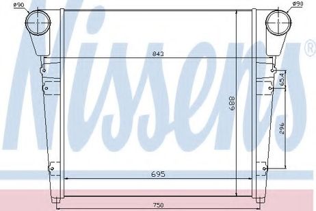 фото Nissens 97052 Радиатора интеркулера HCV Nissens 97052 Радиатора интеркулера HCV