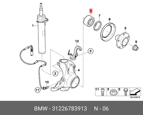 фото BMW 31 22 6 783 913 Подшипник | перед | BMW 31 22 6 783 913 Подшипник | перед |