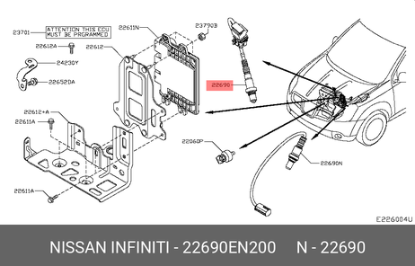 фото Nissan 22690-EN200 Датчик кислородный Nissan 22690-EN200 Датчик кислородный