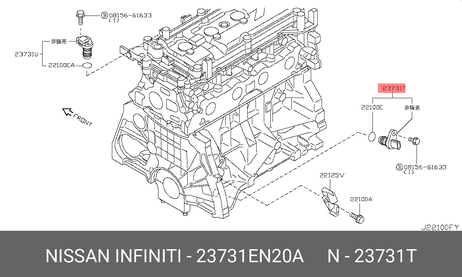 фото Nissan 23731-EN20A Датчик положения коленчатого вала Nissan 23731-EN20A Датчик положения коленчатого вала