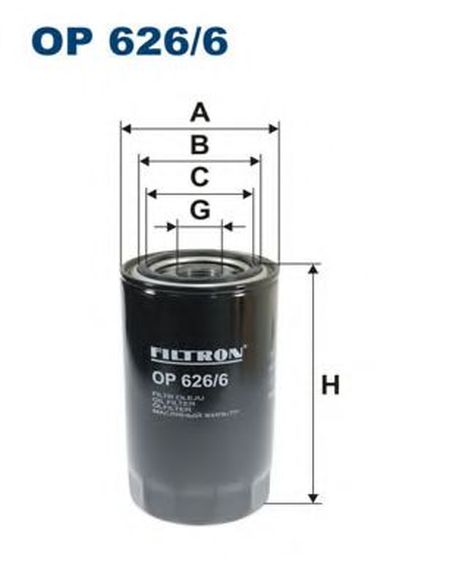 фото FILTRON OP626/6 Фильтр масляный HCV FILTRON OP626/6 Фильтр масляный HCV