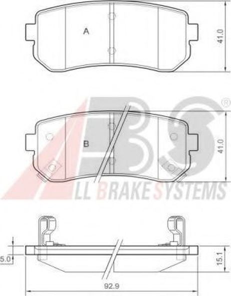 фото ABS 37533 Колодки тормозные дисковые | зад | ABS 37533 Колодки тормозные дисковые | зад |