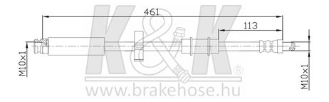 фото K&K FT1149 Шланг тормозной K&K FT1149 Шланг тормозной