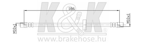 фото K&K FT1351 Шланг тормозной K&K FT1351 Шланг тормозной