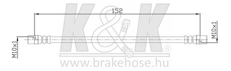 фото K&K FT1681 Шланг тормозной K&K FT1681 Шланг тормозной