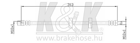 фото K&K FT1716 Шланг тормозной K&K FT1716 Шланг тормозной