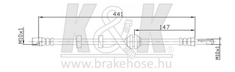 фото K&K FT1718 Шланг тормозной K&K FT1718 Шланг тормозной