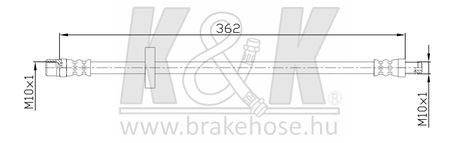 фото K&K FT1763 Шланг тормозной K&K FT1763 Шланг тормозной