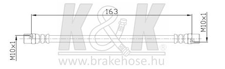 фото K&K FT4672 Шланг тормозной K&K FT4672 Шланг тормозной