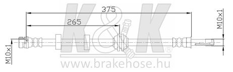 фото K&K FT4678 Шланг тормозной K&K FT4678 Шланг тормозной