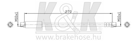фото K&K FT4744 Шланг тормозной K&K FT4744 Шланг тормозной