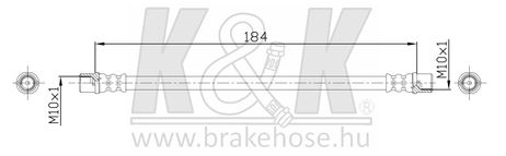фото K&K FT4775 Шланг тормозной K&K FT4775 Шланг тормозной