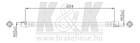 фото K&K FT4777 Шланг тормозной K&K FT4777 Шланг тормозной