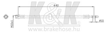 фото K&K FT4779 Шланг тормозной K&K FT4779 Шланг тормозной