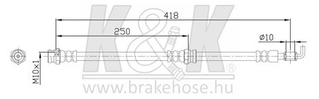 фото K&K FT4780 Шланг тормозной K&K FT4780 Шланг тормозной