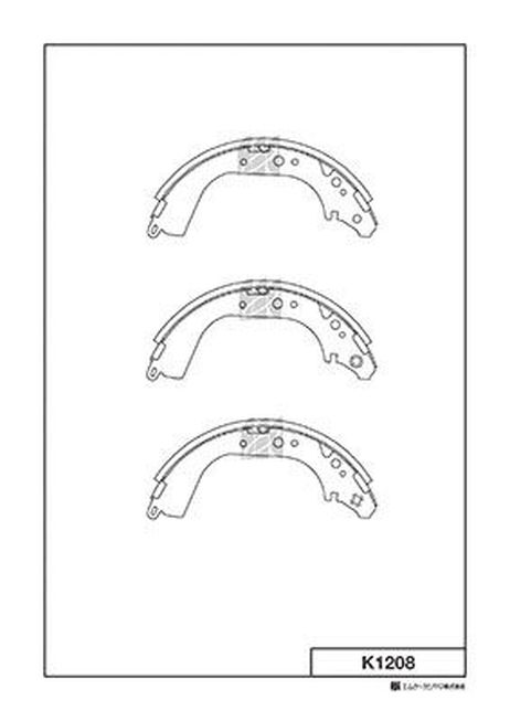 Kashiyama K1208 Колодки тормозные барабанные 