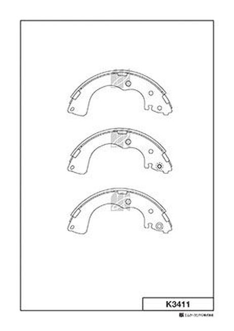 Kashiyama K3411 Колодки тормозные барабанные | зад |